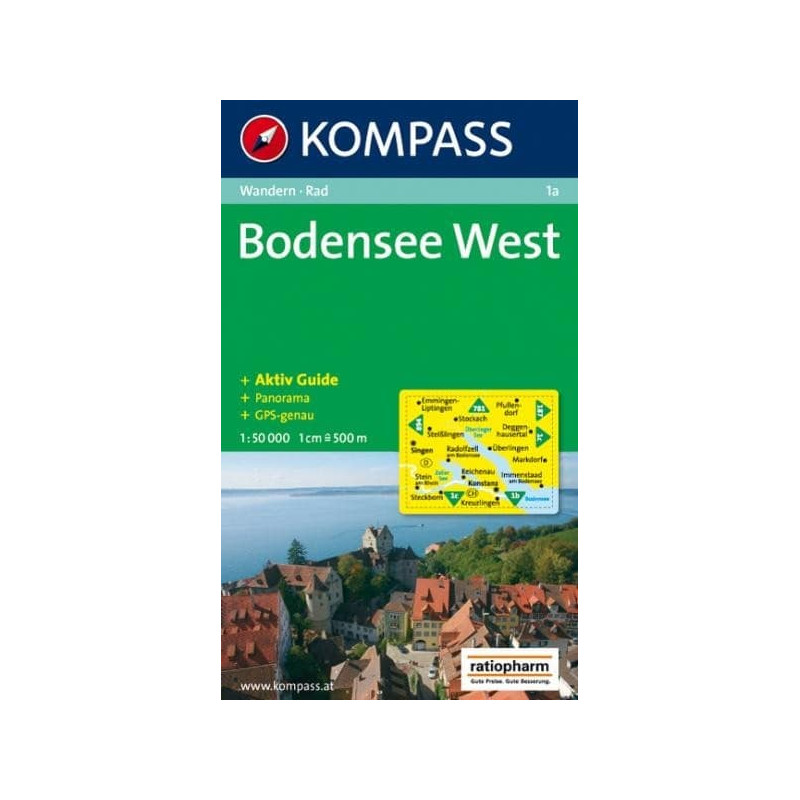 Achat Carte randonnées Bodensee West Kompass 1A
