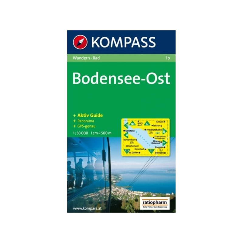 Achat Carte randonnées Bodensee Ost Kompass 1B