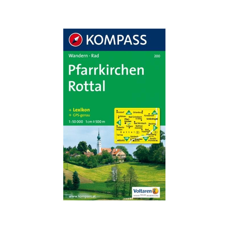 Achat Carte randonnées Pfarrkirchen-Rottal Kompass 200