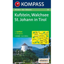 Achat Carte randonnées Kufstein, Walchsee, St. Johann in Tirol Kompass 09