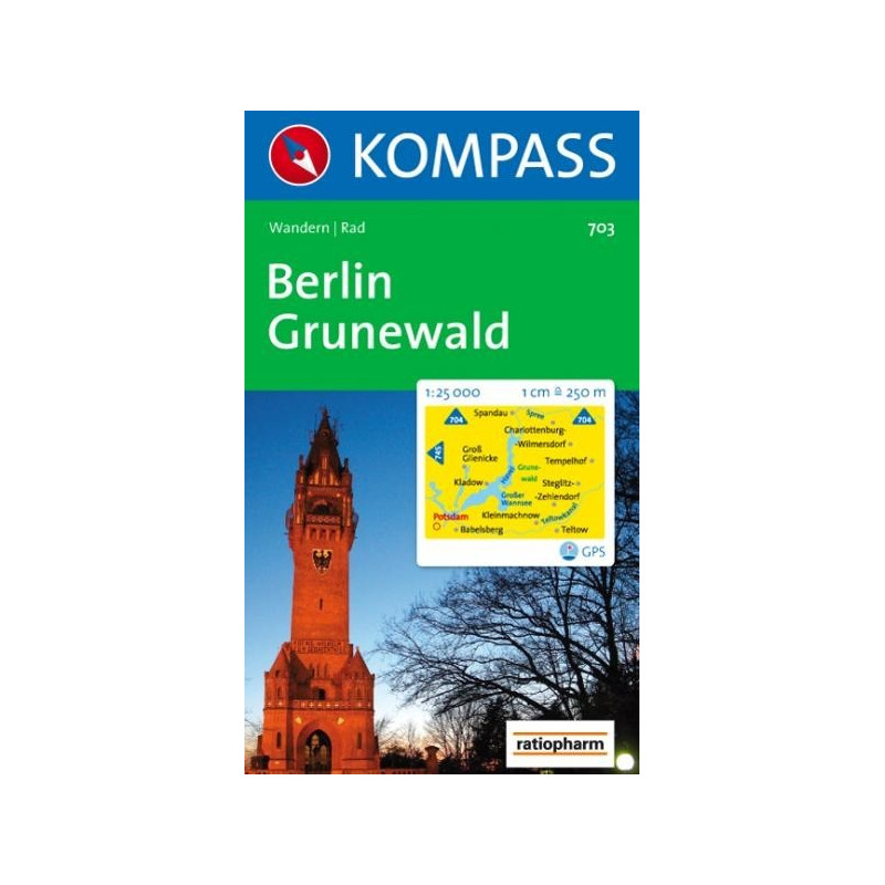 Achat Carte randonnées Berlin-Grunewald Kompass 703