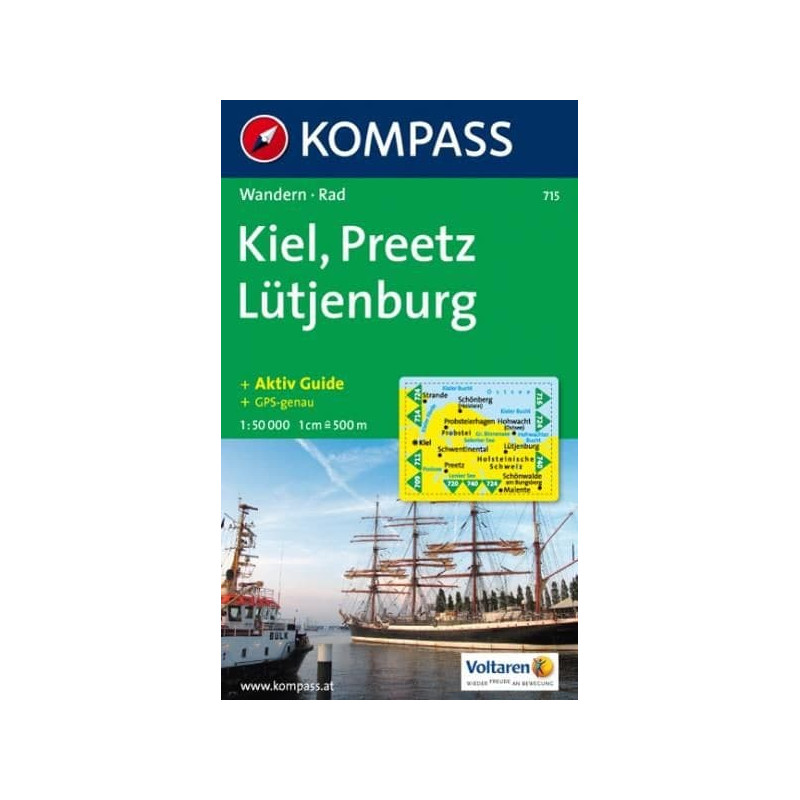 Achat Carte randonnées Kiel, Preetz, Lütjenburg Kompass 715