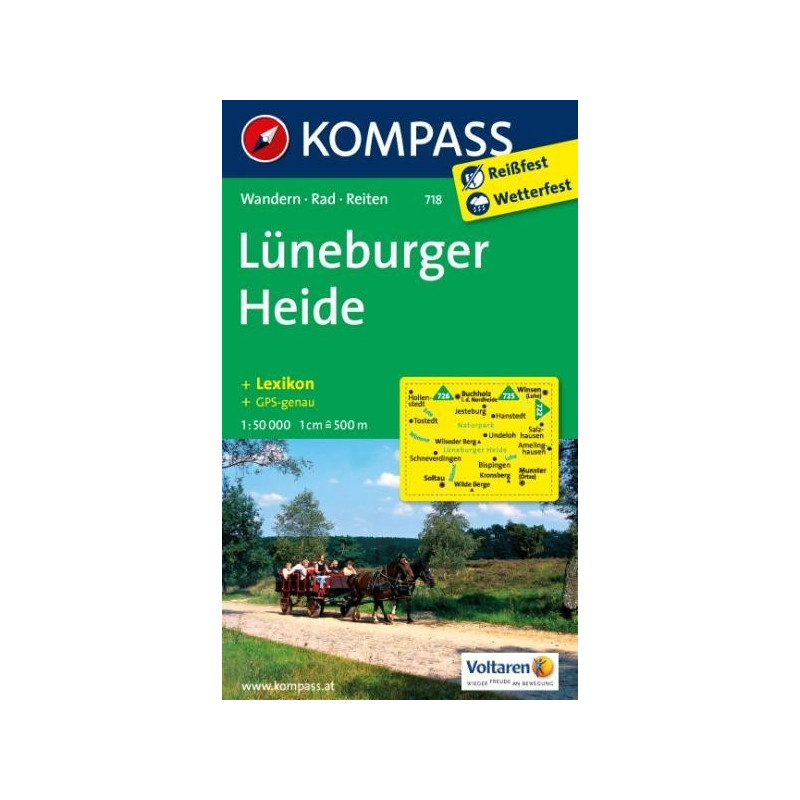 Achat Carte randonnées Lüneburger Heide Kompass 718