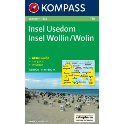 Achat Carte randonnées Usedom, Wolin Island Kompass 738