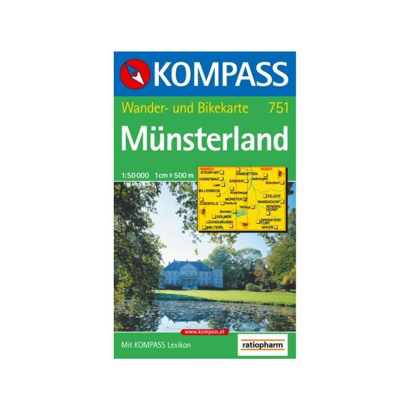 Achat Carte randonnées Münsterland Kompass 751