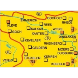 Achat Carte randonnées Niederrhein Nord, Reichswald, Gocher Heide Kompass 752