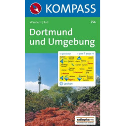 Achat Carte randonnées Dortmund und Umgebung Kompass 754