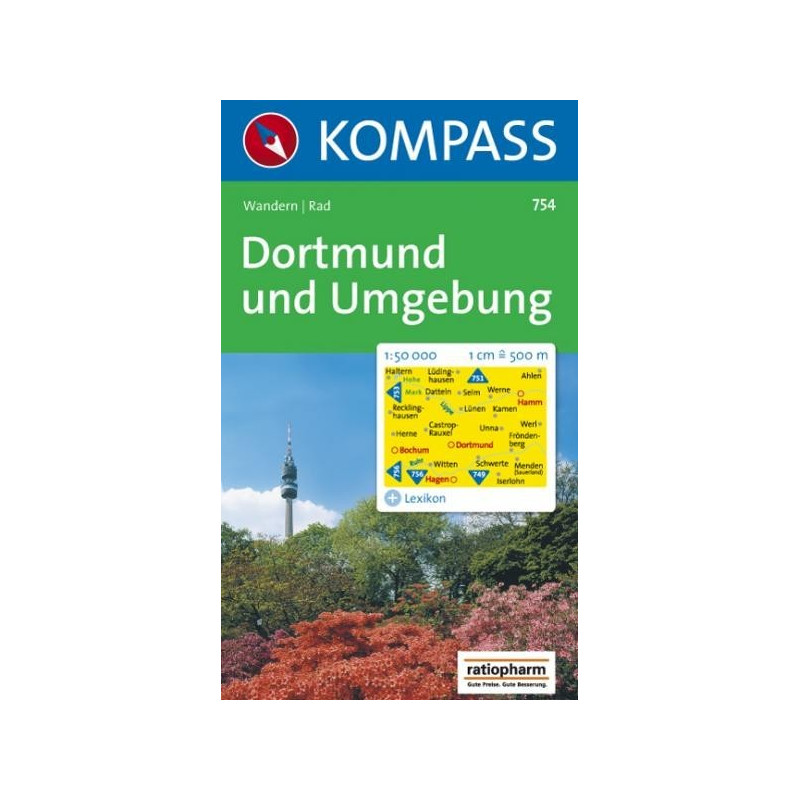 Achat Carte randonnées Dortmund und Umgebung Kompass 754