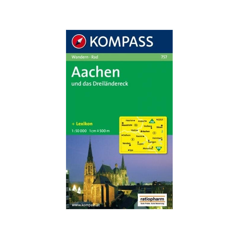 Achat Carte randonnées Aachen und das Dreiländereck Kompass 757