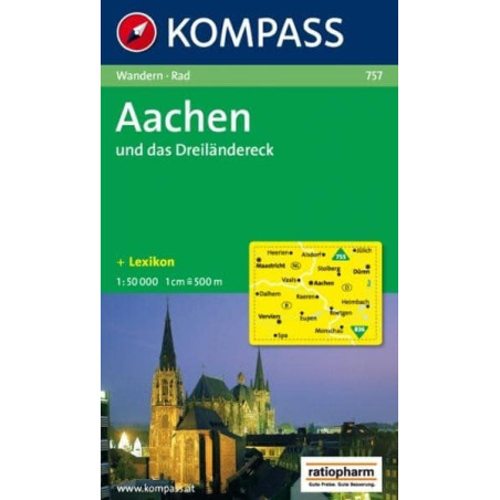 Achat Carte randonnées Aachen und das Dreiländereck Kompass 757