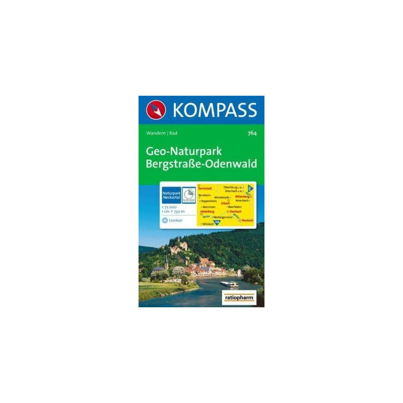 Achat Carte randonnées Geo-Naturpark Bergstraße-Odenwald Kompass 764