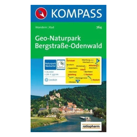 Achat Carte randonnées Geo-Naturpark Bergstraße-Odenwald Kompass 764