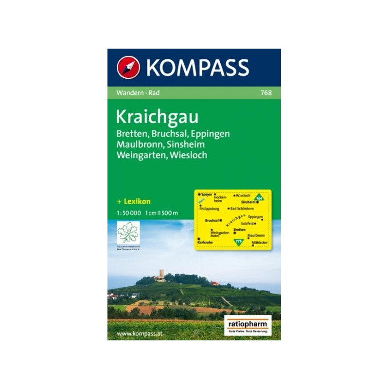 Achat Carte randonnées Kraichgau Kompass 768