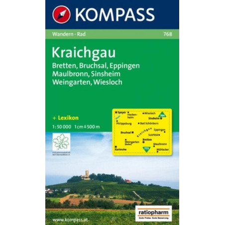 Achat Carte randonnées Kraichgau Kompass 768