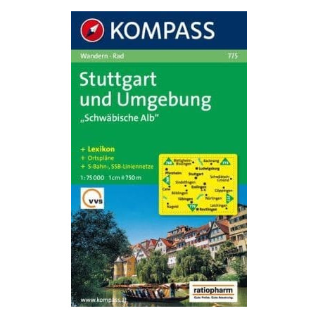 Achat Carte randonnées Stuttgart und Umgebung Kompass 775