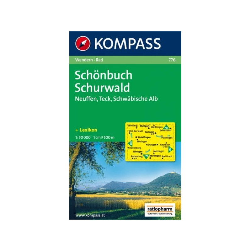 Achat Carte randonnées Schönbuch, Schurwald Kompass 776