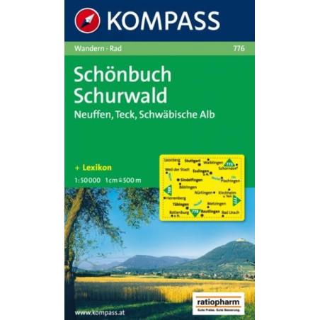 Achat Carte randonnées Schönbuch, Schurwald Kompass 776