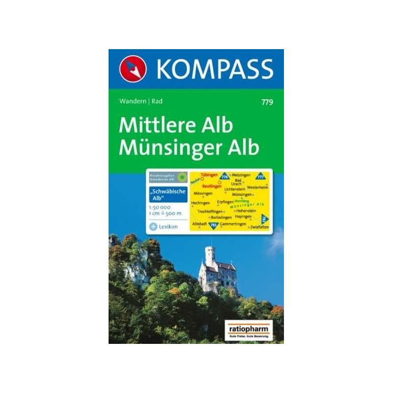 Achat Carte randonnées Mittlere Alb, Münsinger Kompass 779