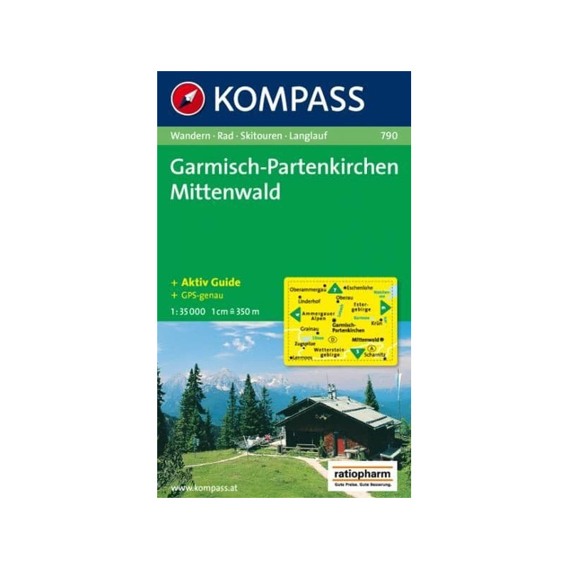 Achat Carte randonnées Garmisch-Partenkirchen, Mittenwald Kompass 790