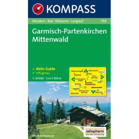Achat Carte randonnées Garmisch-Partenkirchen, Mittenwald Kompass 790