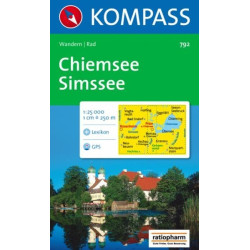 Achat Carte randonnées Chiemsee, Simssee Kompass 792