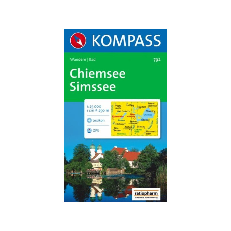 Achat Carte randonnées Chiemsee, Simssee Kompass 792