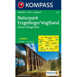 Achat Carte randonnées Naturpark Erzgebirge, Vogtland Kompass 805