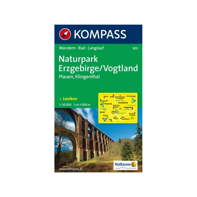 Achat Carte randonnées Naturpark Erzgebirge, Vogtland Kompass 805
