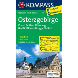 Achat Carte randonnées Osterzgebirge Kompass 808