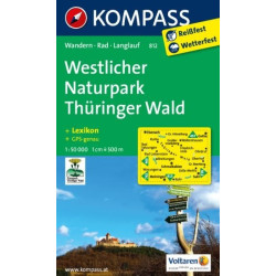 Achat Carte randonnées Westlicher Naturpark Thüringer Wald Kompass 812