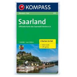 Achat Carte randonnées Saarland Kompass 825