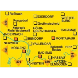 Achat Carte randonnées Südlicher Westerwald Kompass 830