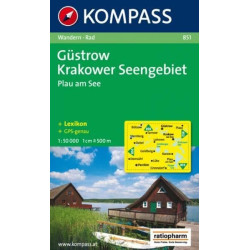 Achat Carte randonnées Güstrow, Krakower, Seengebiet Kompass 851