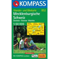 Achat Carte randonnées Mecklenburgische Schweiz Kompass 852