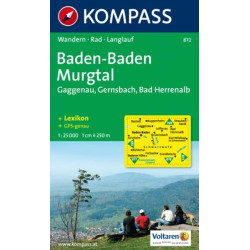 Achat Carte randonnées Baden-Baden Murgtal Kompass 872