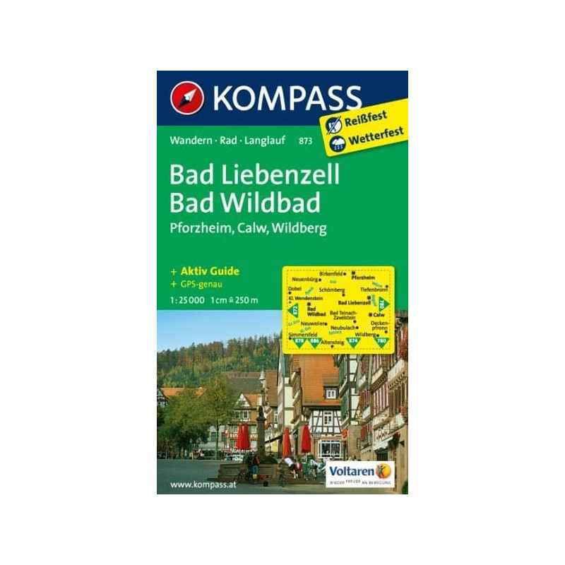 Achat Carte randonnées Bad Liebenzell, Bad Wildbad Kompass 873
