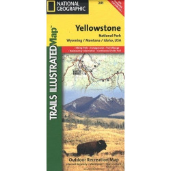 Achat Carte randonnées Yellowstone National Park - National Géographic
