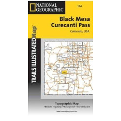 Achat Carte randonnées Black Mesa, Curecanti Pass - National Géographic