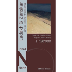 Achat Carte randonnées Ladakh, Zanskar Nord - éditions Olizane