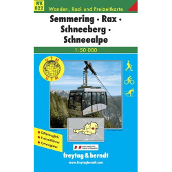 Achat Carte randonnées Semmerin, Rax, Schneeberg, Schneealpe - Freytag 022