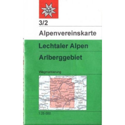 Achat Carte randonnées Lechtaler Alpen, Arlberg - Alpenverein 03/2