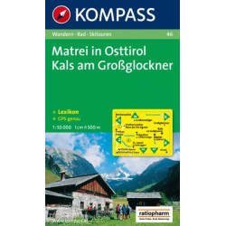 Achat Carte randonnées Matrei in Osttirol-Kals am Großglockner - Kompass | 46 EAN : 9783854910527