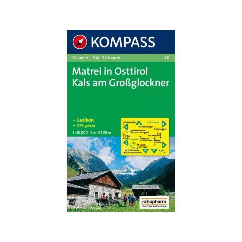 Achat Carte randonnées Matrei in Osttirol-Kals am Großglockner - Kompass | 46 EAN : 9783854910527
