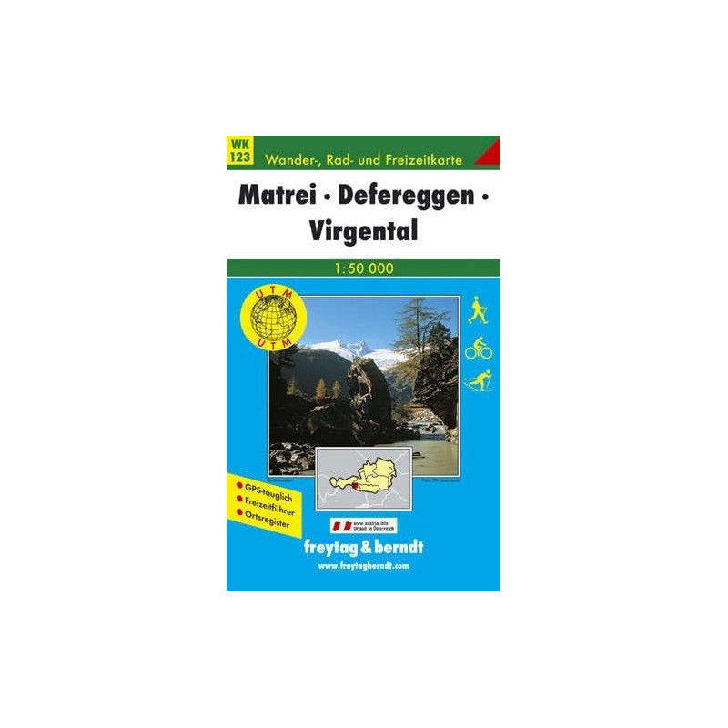 Achat Carte randonnées Matrei-Defereggen-Virgental - Freytag 123