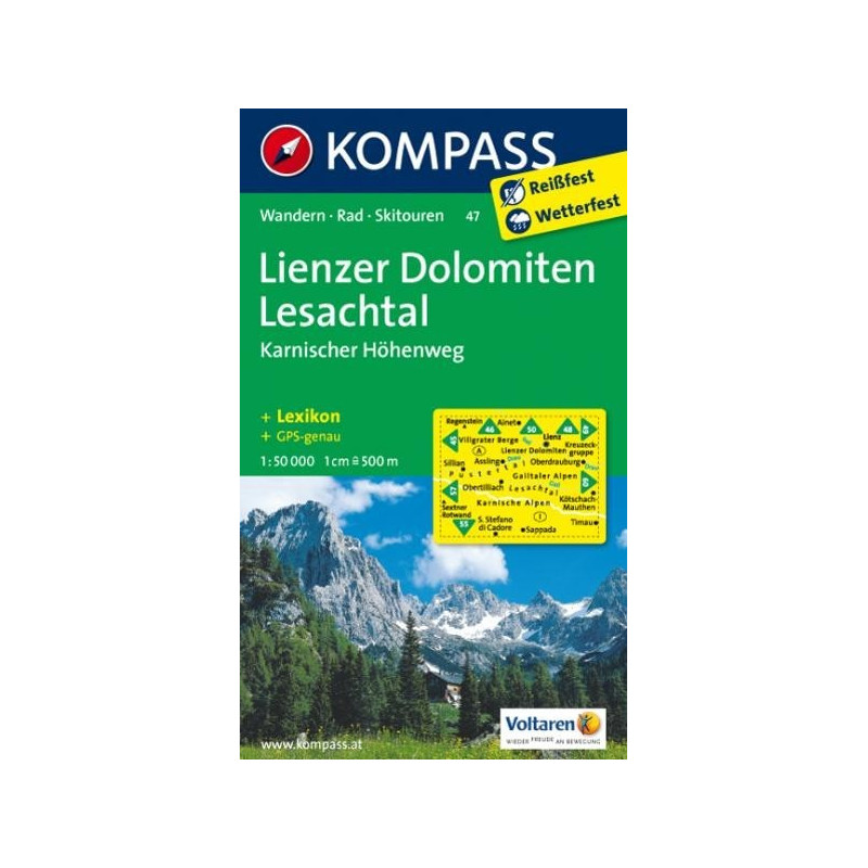 Achat Carte randonnées Lienzer Dolomiten-Lesachtal - Kompass 47