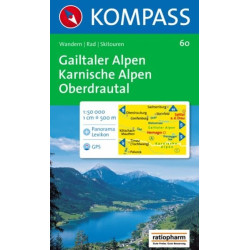 Achat Carte randonnées Gailtaler Alpen-Karnische Alpen - Kompass 60