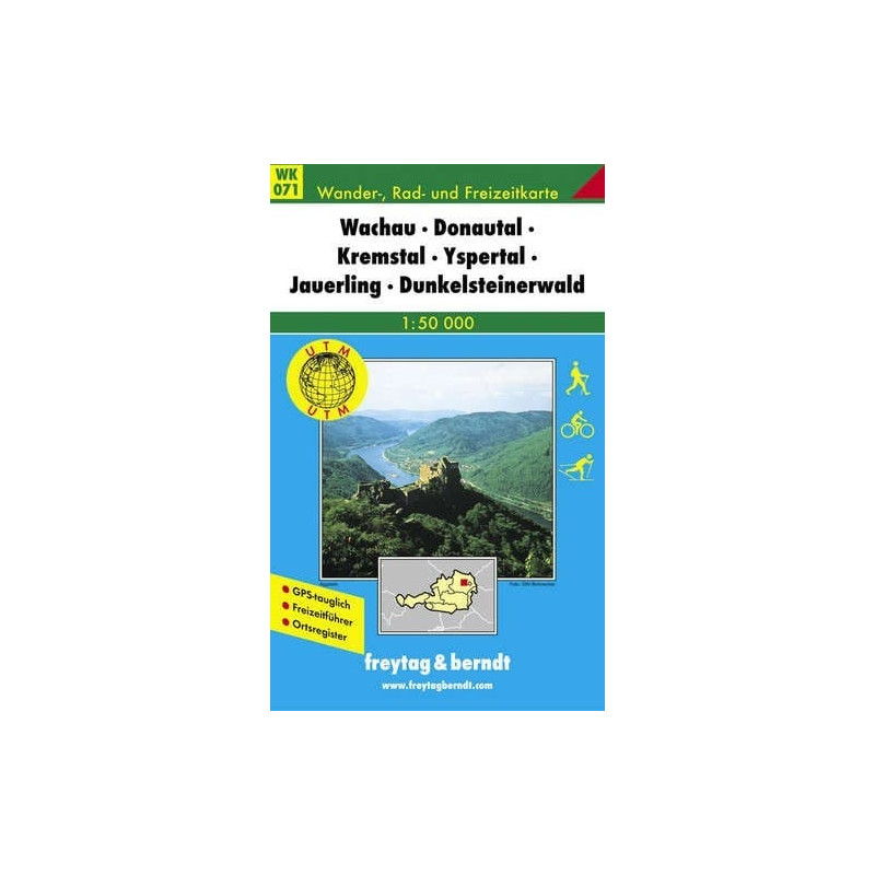 Achat Carte randonnées Wachau-Vallée du Danube Yspertal-Jauerling-Dunkelsteinerwald - Freytag 071
