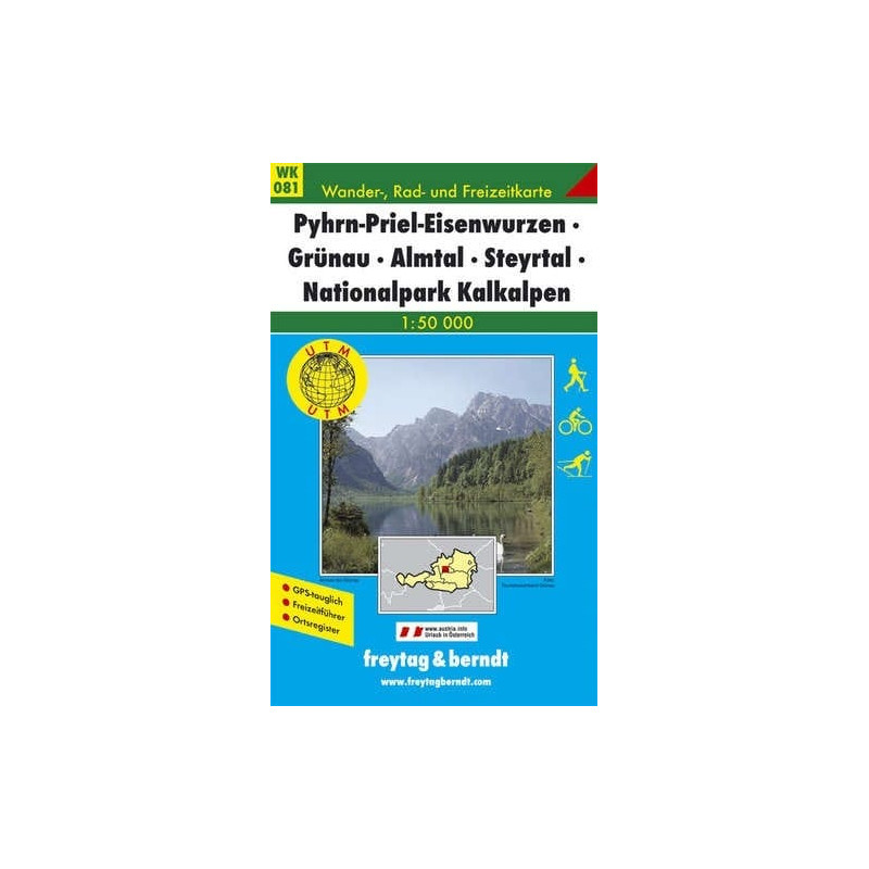 Achat Carte randonnées Pyhrn-Priel-Eisenwurzen-Grünau-Almtal-Steyrtal-Nationalpark Kalkalpen - Freytag 081