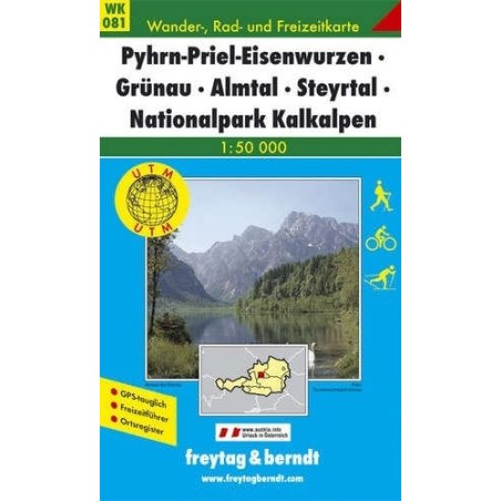 Achat Carte randonnées Pyhrn-Priel-Eisenwurzen-Grünau-Almtal-Steyrtal-Nationalpark Kalkalpen - Freytag 081