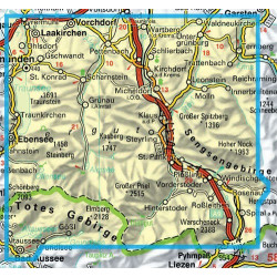 Achat Carte randonnées Pyhrn-Priel-Eisenwurzen-Grünau-Almtal-Steyrtal-Nationalpark Kalkalpen - Freytag 081